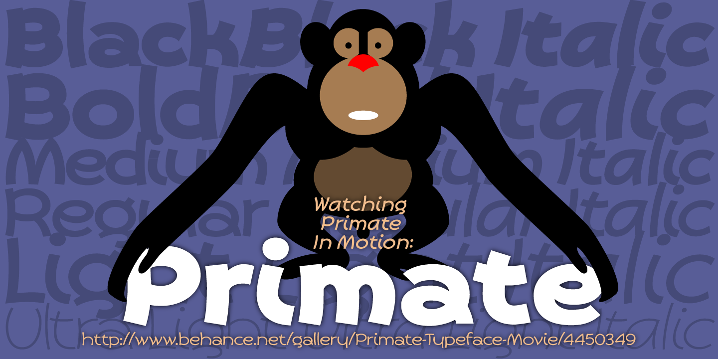 Шрифт Primate